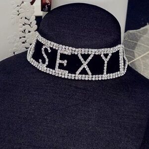 Silver Crystal Sexy Rhinestone Choker